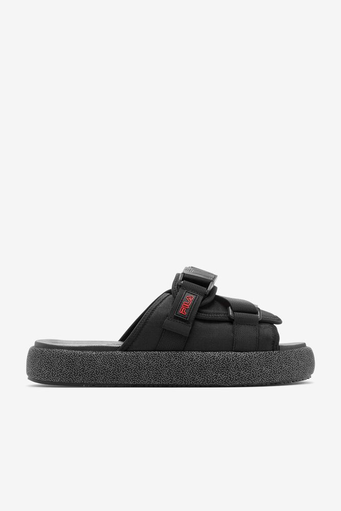 Fila Sandals Mens Black - Atlas Slide - Philippines 4072568-BX